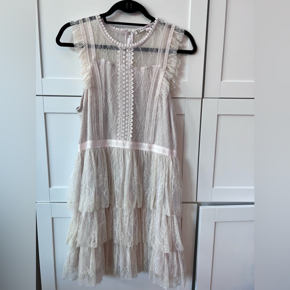 Chelsea & Violet Ivory/blush lace dress - Picture 9 of 9